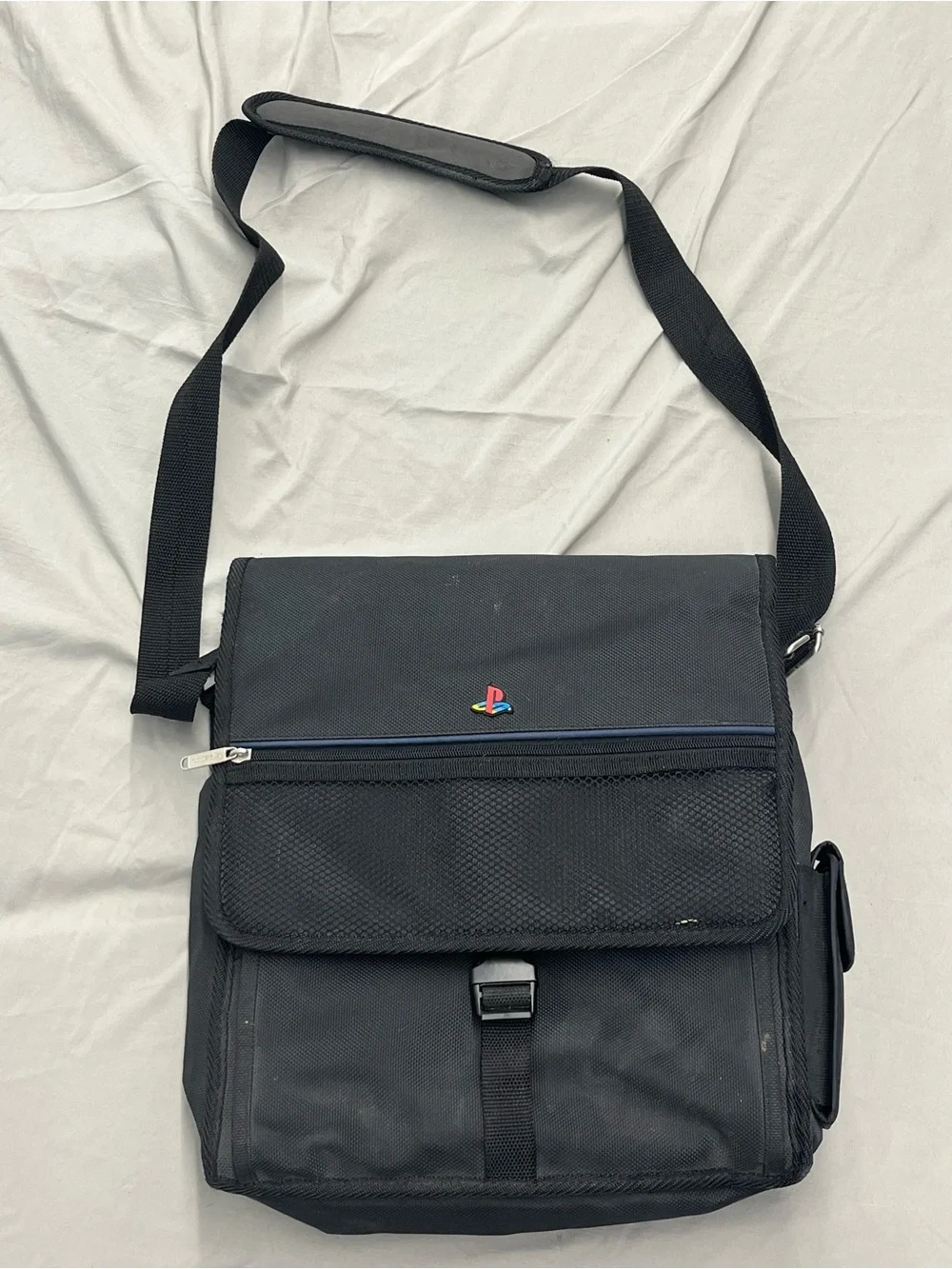 Vintage Sony PlayStation Black Crossbody Messenger Bag